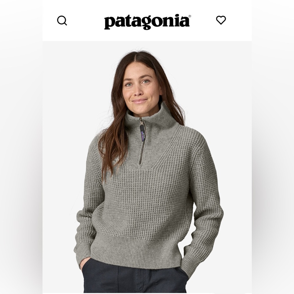 Patagonia Recycled Wool Blend, 1/4 zip Sweater L